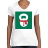 Women's Fine Jersey V-Neck Tee Thumbnail